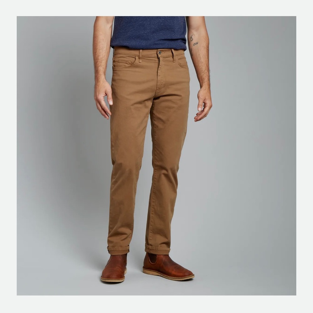 Flint and Tinder 365 pant, straight cut, color (camel tan) never worn. 36w 34l.